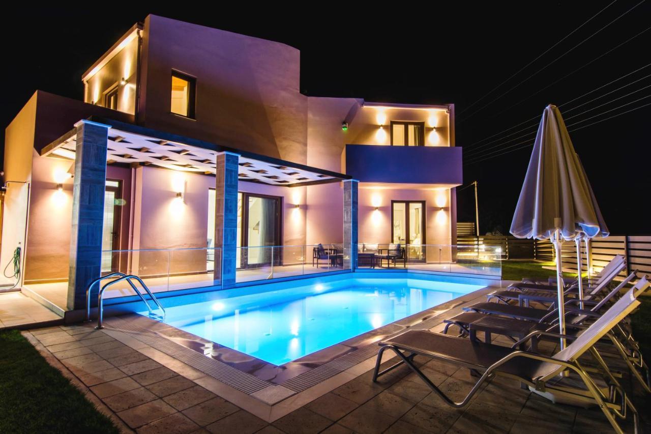 Villa Anthi, A Modern Villa With Salted Water Pool,Hot Tub & Bbq! Rethymno Exterior foto