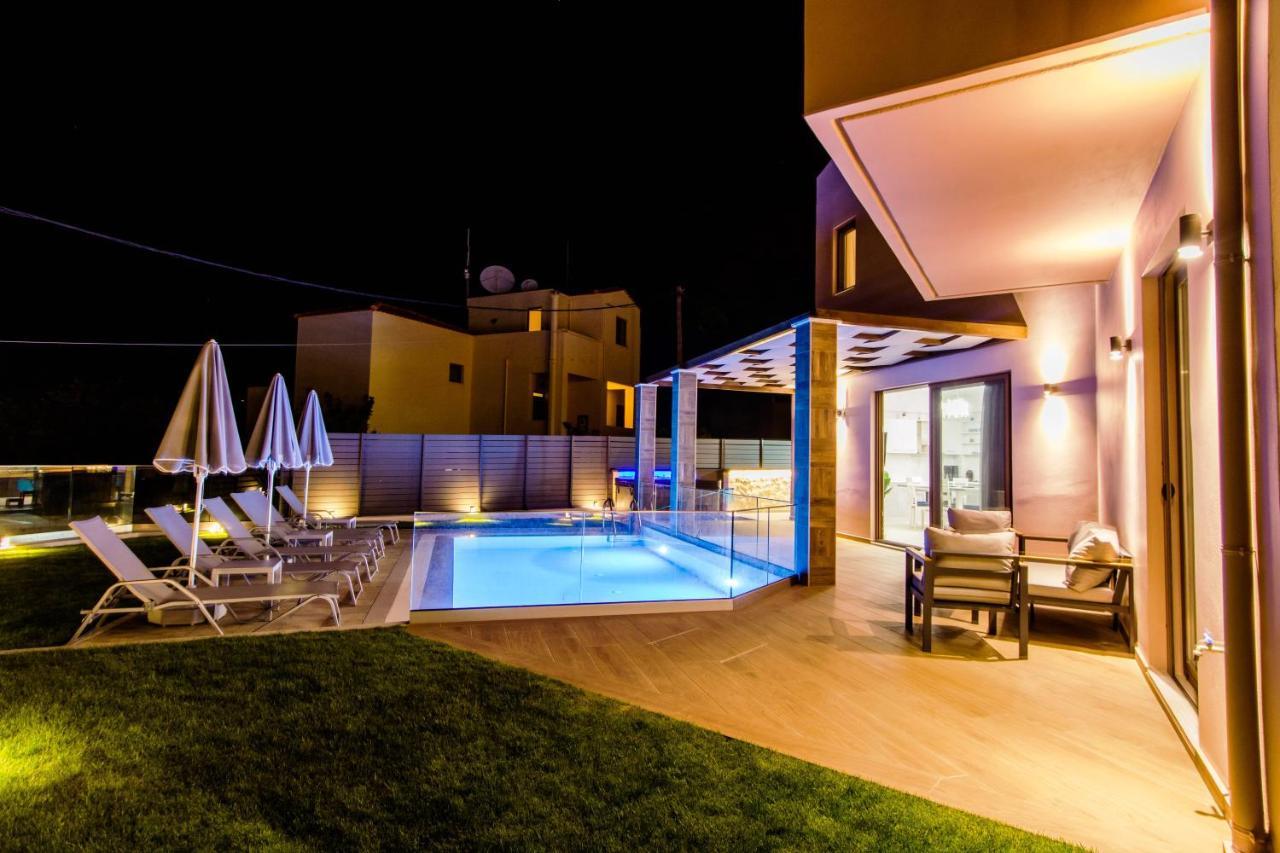 Villa Anthi, A Modern Villa With Salted Water Pool,Hot Tub & Bbq! Rethymno Exterior foto