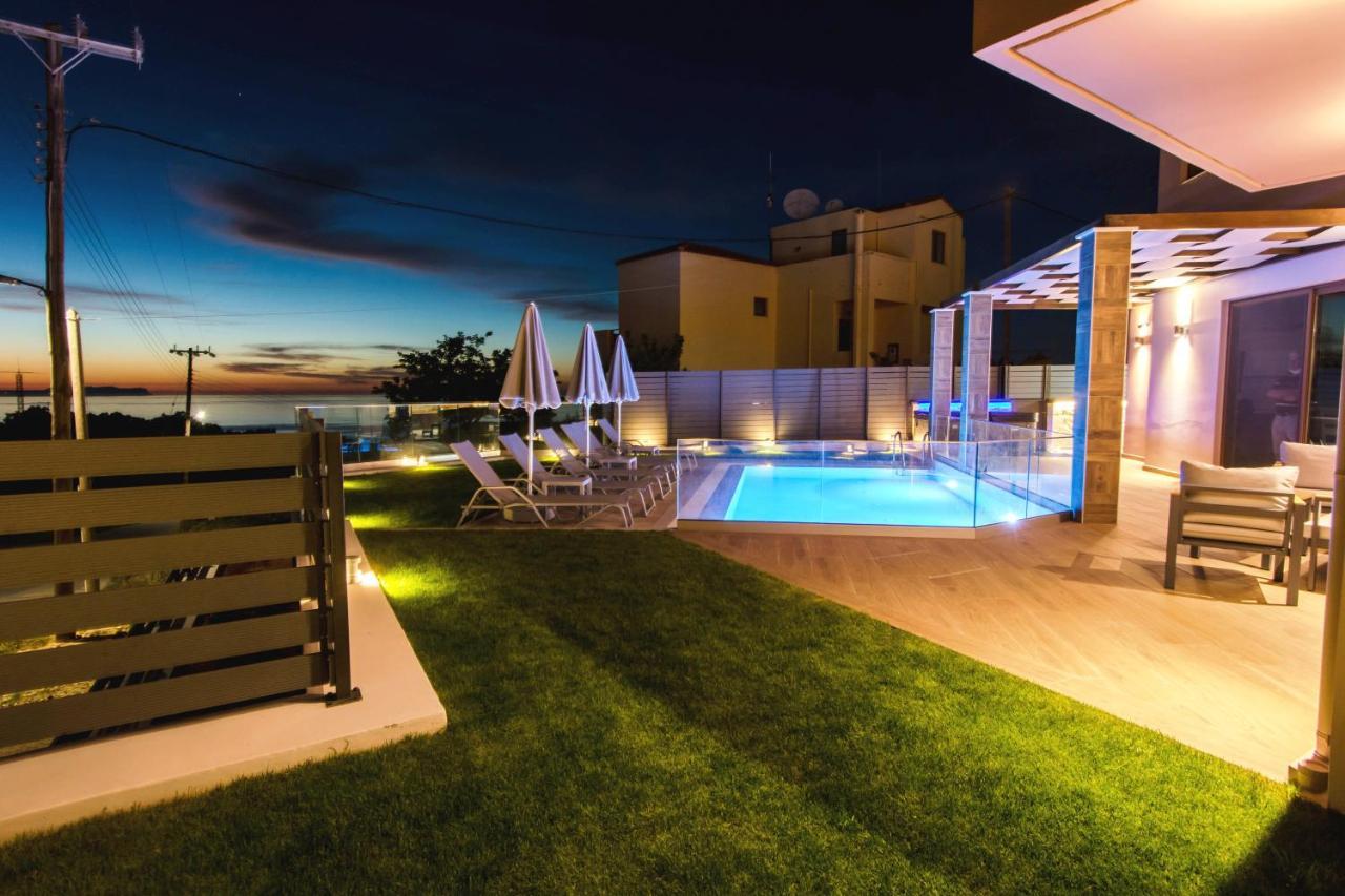 Villa Anthi, A Modern Villa With Salted Water Pool,Hot Tub & Bbq! Rethymno Exterior foto